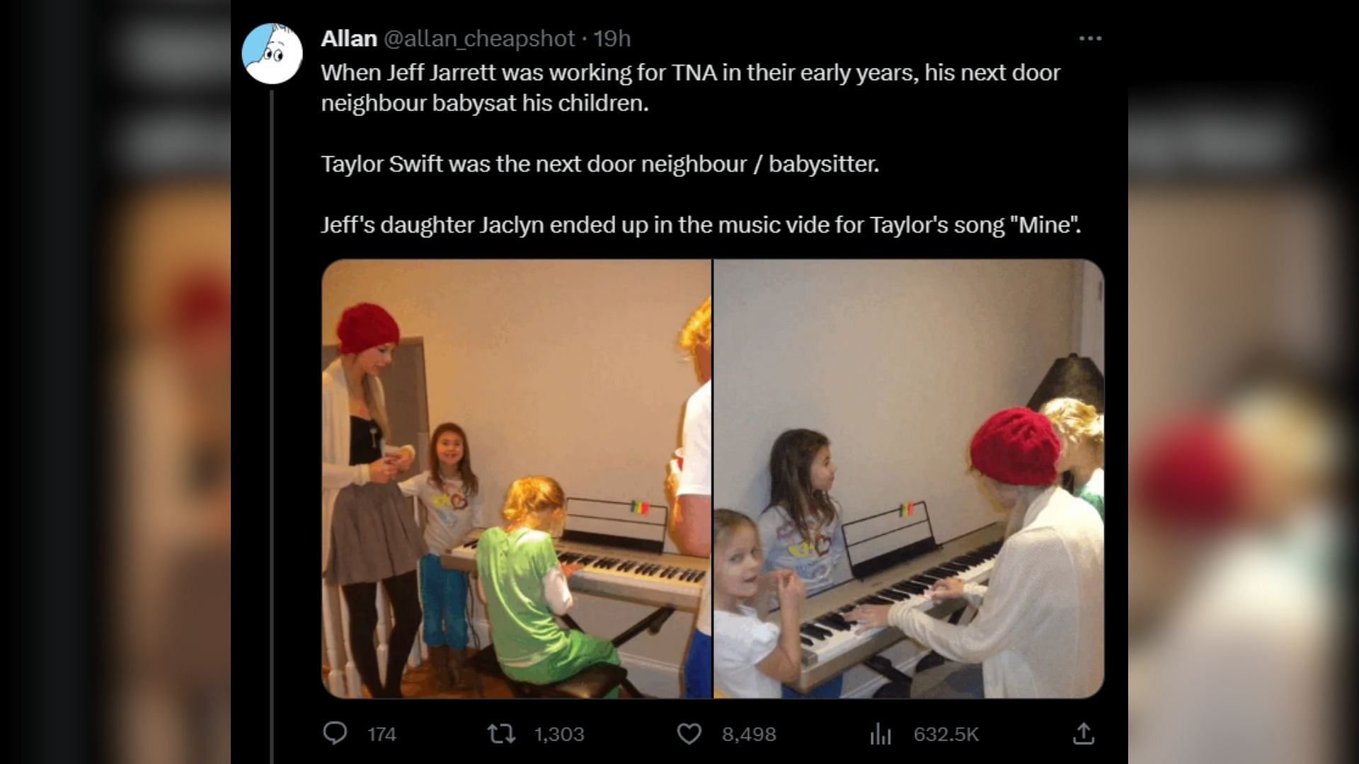 Screenshot of the fan's tweet.